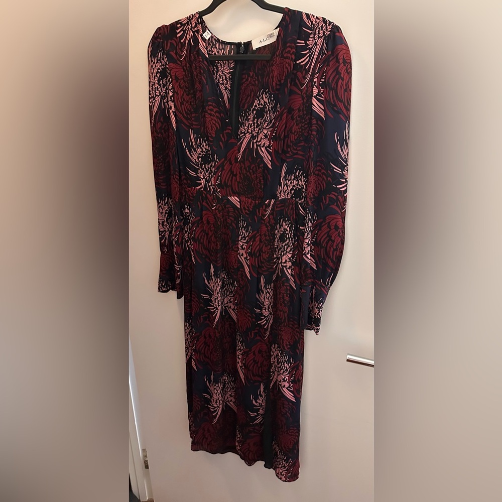 A.L.C. Red,Pink and Navy Floral Dress